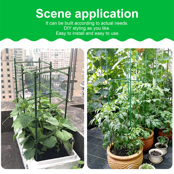 5 ft.H Triangular Tomato Cage Adjustable Plant Support Stake