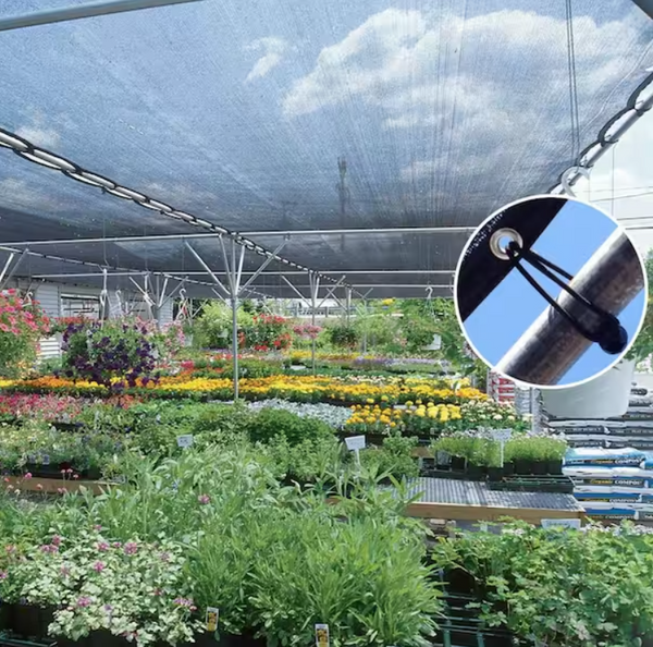 40% Prefabricated shade panel with Grommets 10x20ft, Black