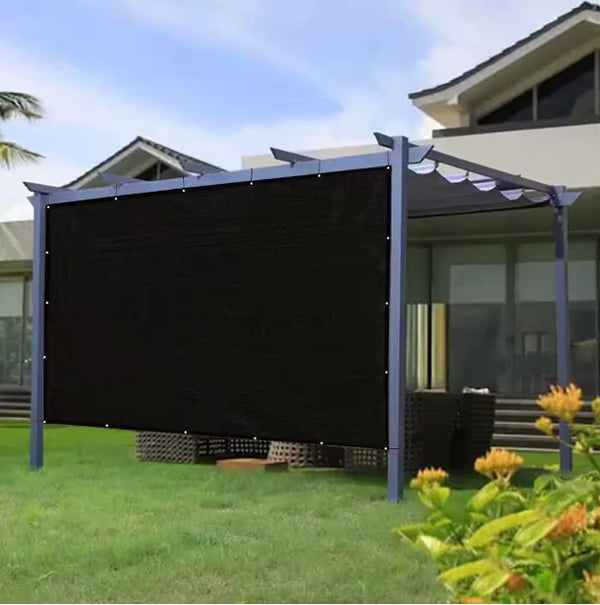 90% Shade panel 10ft Width with Grommets, Black