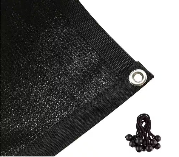 90% Shade panel 10ft Width with Grommets, Black