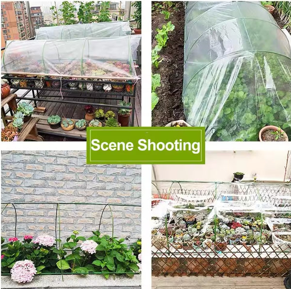 7 ft. Long with Dia 0.43 in. Steel Greenhouse Hoops, Rust-Free Grow Tunnel, Support Hoops for Garden(6-Pack)