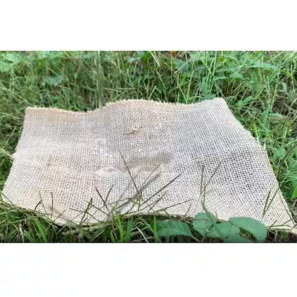 7.7 oz. 5.3 ft Width Natural Burlap Fabric for Weed Barrier, Raised Bed, Seed Cover, Tree Wrap Burlap