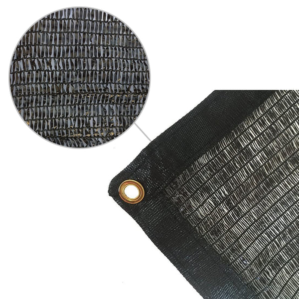 50% Shade Panel 12ft Width with Grommets, Black