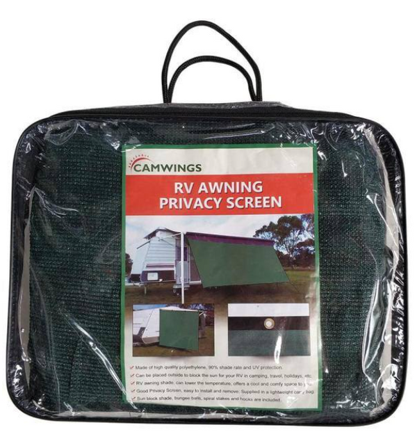 10ft Width.90% RV Awning Privacy Screen Shade Panel Kit Sunblock Shade Drop，Dark green