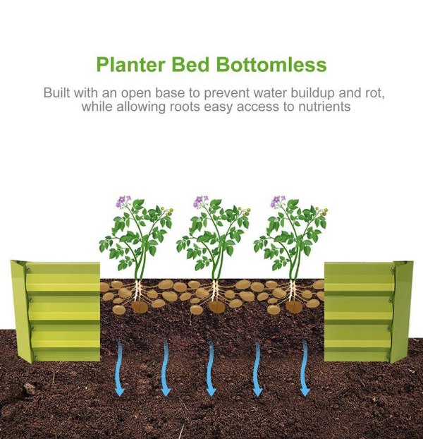 Fruit Green Planting Bed Raised Garden Bed Metal Garden Beds for Vegetable Flower Bed Kit