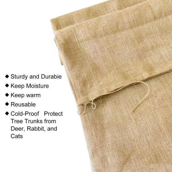 47 in. x 38 in. Burlap Winter Plant Cover Bags with Rope