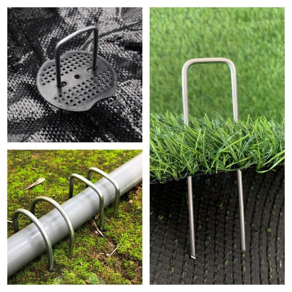1.57 in. x 6 in. Galvanized Landscape Staples Stake 11-Gauge Silver, Metal Weedmat Stake Pins