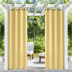 50 in. W Buff Thermal Grommet Blackout Curtain