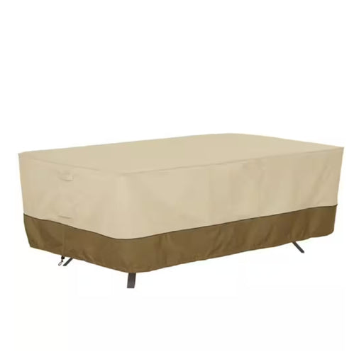 72 in. Beige Rectangular Fire Pit Cover