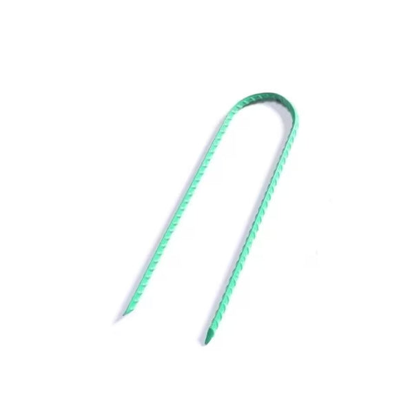 11 .8 in. x 2.4 in. Green Galvanized Landscape Staples Stake(20-Pack)