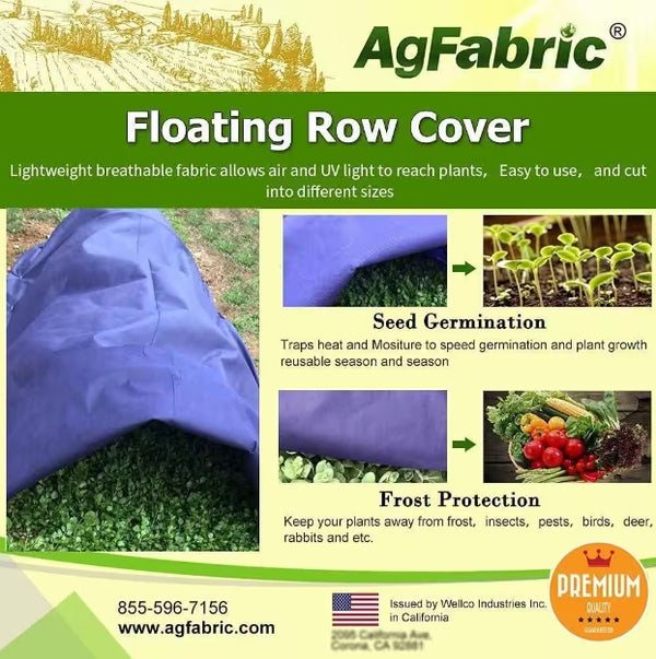5 ft. x 50 ft. Row Covers,Freeze Protection, Navy