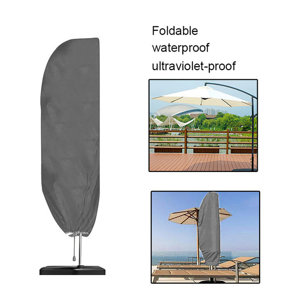 Patio Umbrella Cover Waterproof Outdoor Anti-UV Umbrella Cover with Zipper