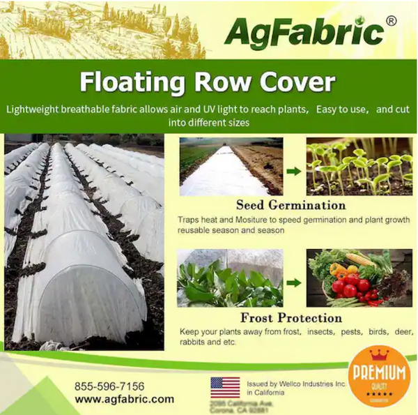 0.9 oz. 14 ft. x 15 ft. Floating Row Cover White