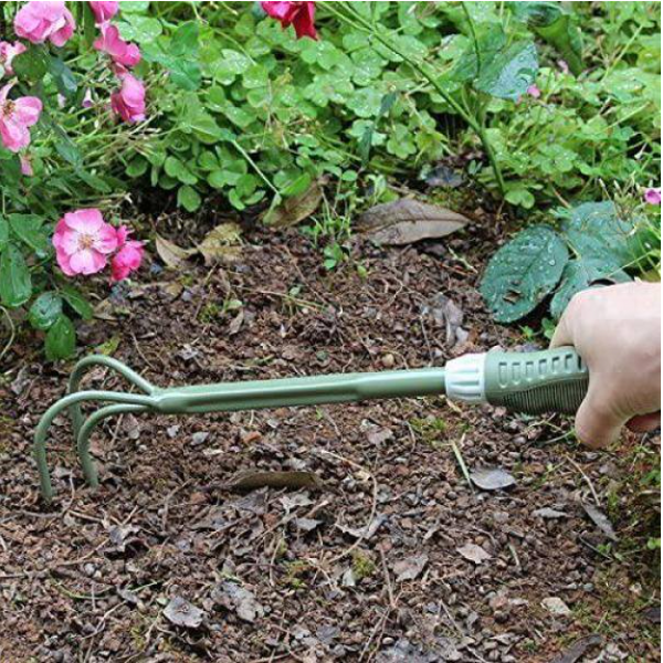 Garden Claw Rake and Cultivator Tool Green
