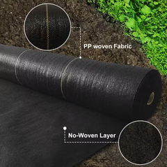4.8 oz. 100ft length Garden Weed Barrier Fabric Premium Compound Heavy-Duty Weed Mat Fabric