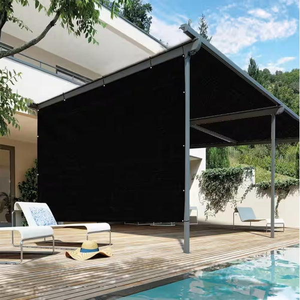 90% Shade panel 10ft Width with Grommets, Black