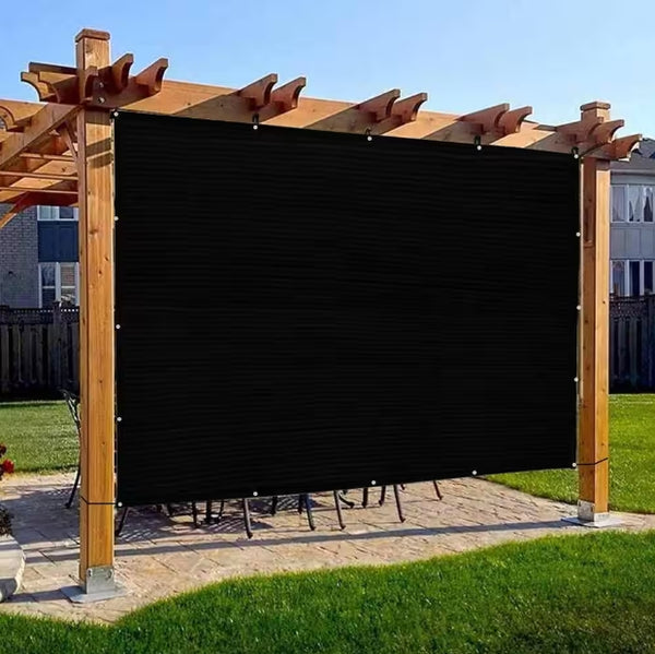 90% Shade panel 10ft Width with Grommets, Black