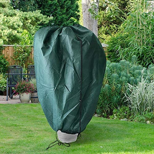 Dia Dark Green Plant Cover for Frost Protection Outdoor Anti-Freeze Jacket Round(2-Pack)