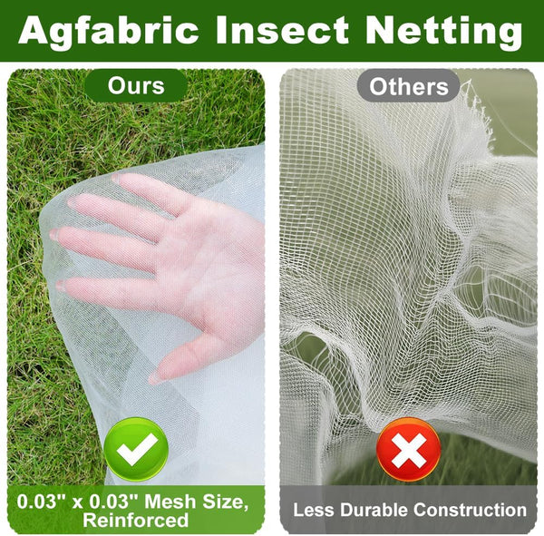 Insect barrier netting, 10ft Width, White