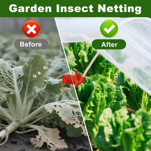 Insect barrier netting, 10ft Width, White