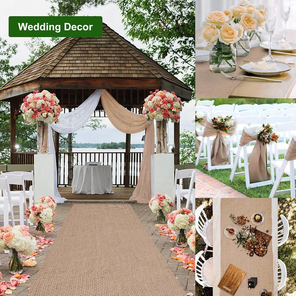 7.5oz. 63in Width Natural Burlap Fabric