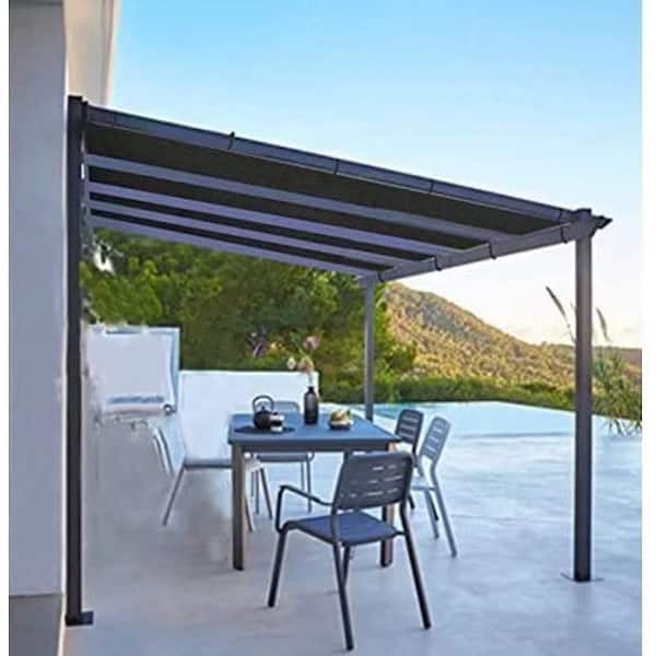 Sunscreen shade panel with rope,90%, 12'x16',Black