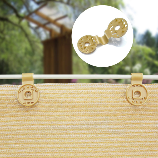 Shade Cloth Clips Plastic Snap Clip,24-pack, Wheat