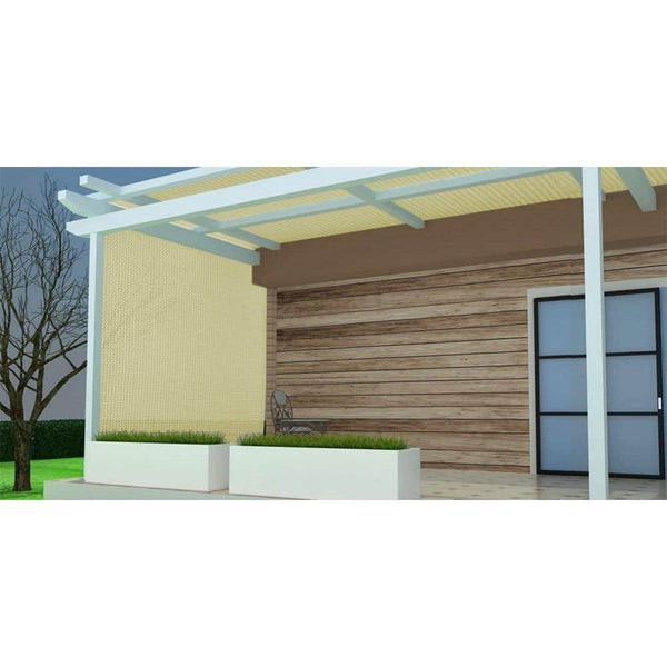 90% Shade Panel 12ft Width with Rope,wheat