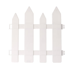 12 in. H x 12 in. L Plastic White Garden Fence (4-Pack)