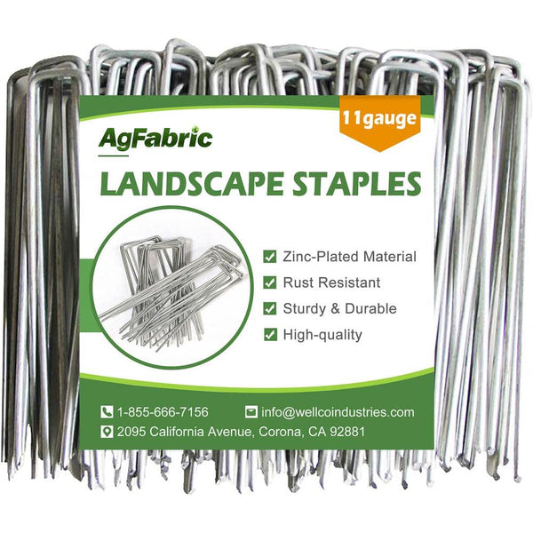 1.57 in. x 6 in. Galvanized Landscape Staples Stake 11-Gauge Silver, Metal Weedmat Stake Pins