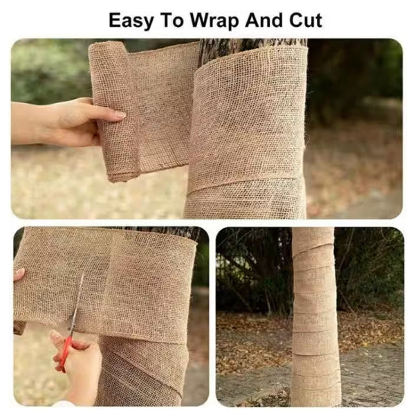 7.7 oz. 5.3 ft Width Natural Burlap Fabric for Weed Barrier, Raised Bed, Seed Cover, Tree Wrap Burlap