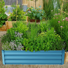 Lake Blue Planting Bed Raised Garden Bed Metal Garden Beds for Vegetable Flower Bed Kit
