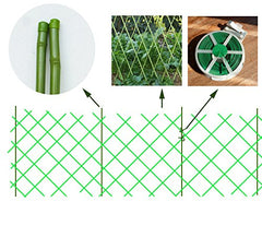 Artificial Bamboo Fence H11.8inchxL53.15inchGreen