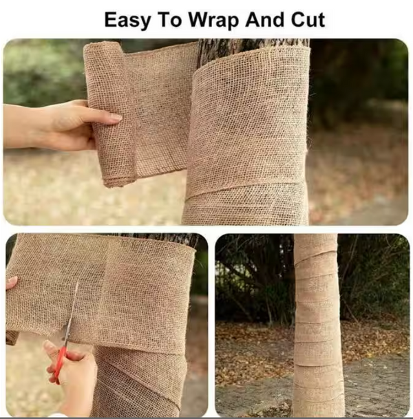 45in Width Gardening Burlap Roll - Natural Burlap Fabric for Weed Barrier, Tree Wrap Burlap, Rustic Party Decor