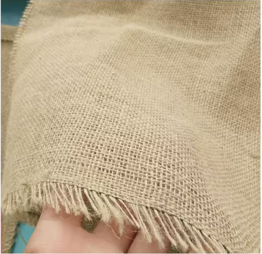 5.3 ft length 8.3 oz. Natural Burlap Fabric for Weed Barrier, Raised Bed, Seed Cover, Tree Wrap Burlap