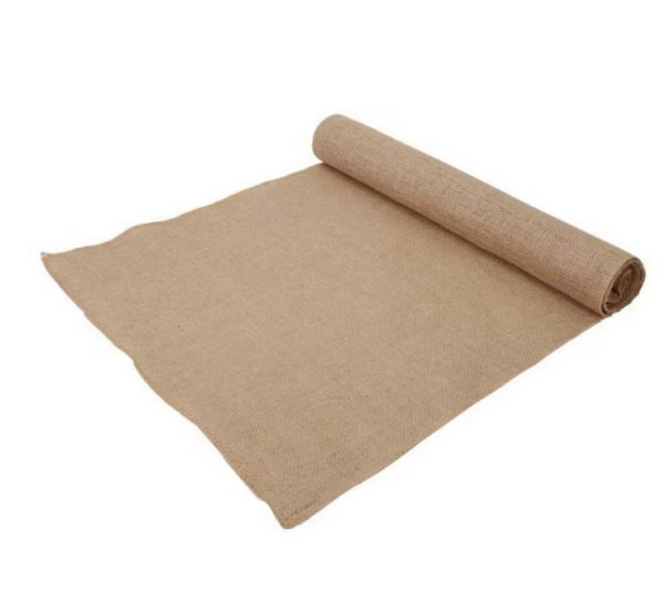 5.3 ft length 8.3 oz. Natural Burlap Fabric for Weed Barrier, Raised Bed, Seed Cover, Tree Wrap Burlap