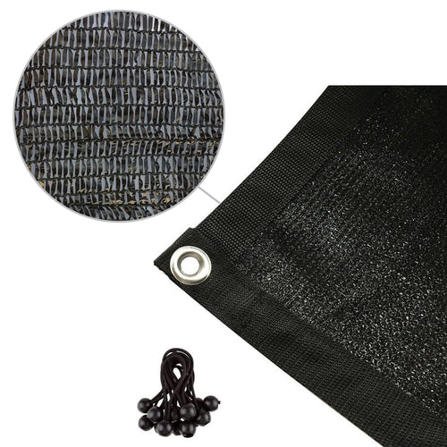 90% Shade panel 8ft Width with Grommets, Black