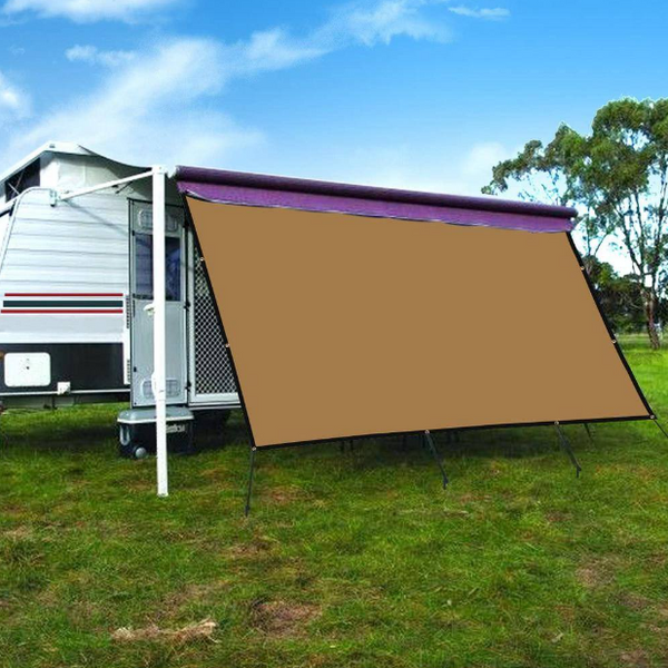 8x16ft 90% RV Awning Privacy Screen Shade Panel Kit, Coffee