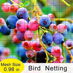 Bird Net, 7x20ft/7ftx65ft, Nylon, 210D,Black