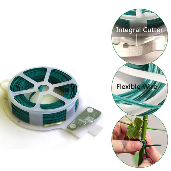 sturdy and recyclable plant twist tie with cutter