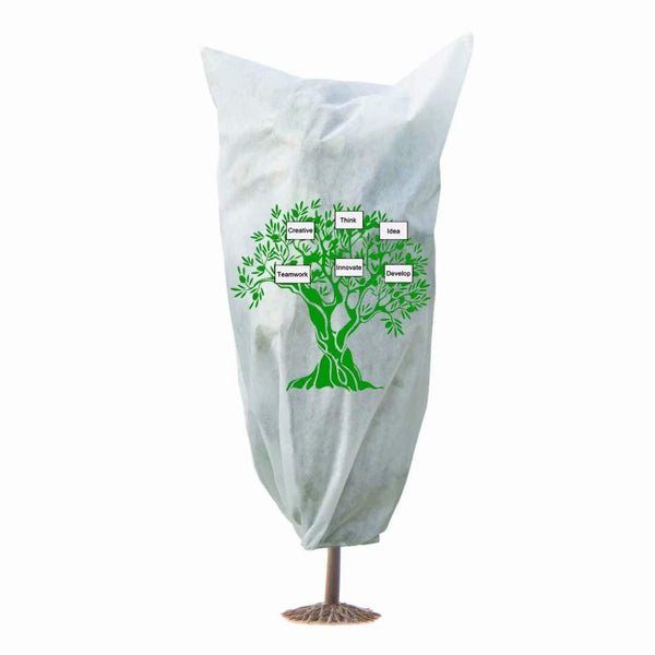 Printed plant cover Words tree 32x24in