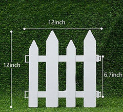 Plastic fence white insert fence，4pack